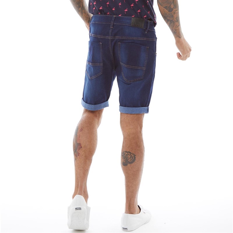 Buy Fluid Mens Stretch Skinny Fit Denim Shorts Dark Wash
