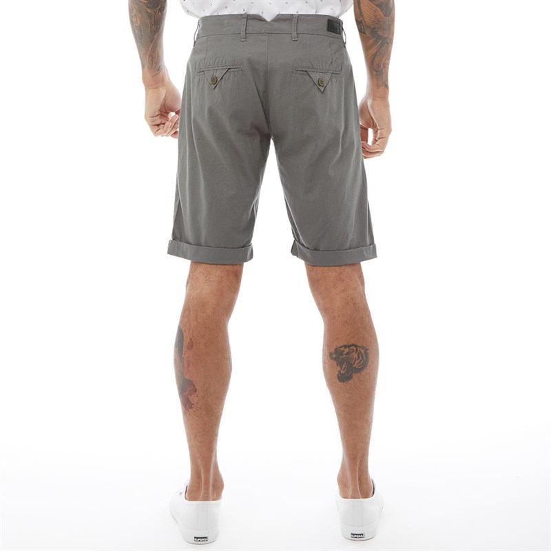 Buy Fluid Mens Canvas Chino Shorts Charcoal