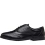 Fluid Junior Girls Leather Brogue School Shoes Black