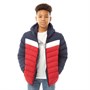 Fluid Junior Tri Colour Kurtka Puffer Granatowy