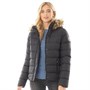 Fluid Womens Hooded Puffer Jacket Black