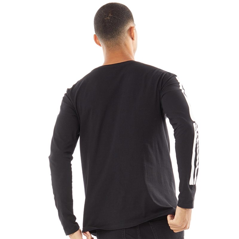 Fluid Mens Skeleton Long Sleeve Top Black