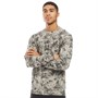Fluid Mens AOP Crew Neck Sweatshirt Grey/Multi