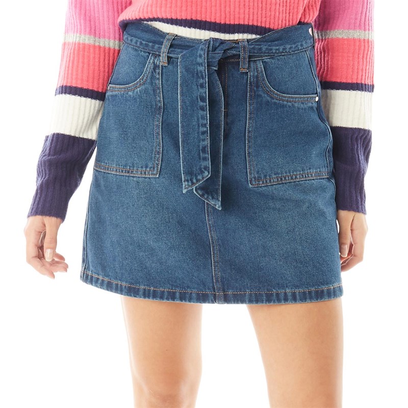 Buy Fluid Womens Denim Skirt Dark Wash