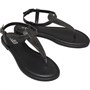 Fluid Womens Snake Toe Post Sandals Black Silver Snake