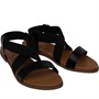 Fluid Womens Elastic Strap Sandals Black