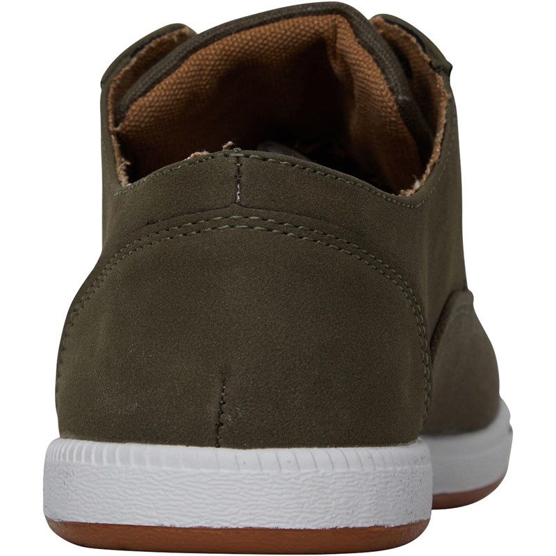 khaki canvas trainers