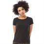 Fluid Damen Basic T-Shirt Schwarz