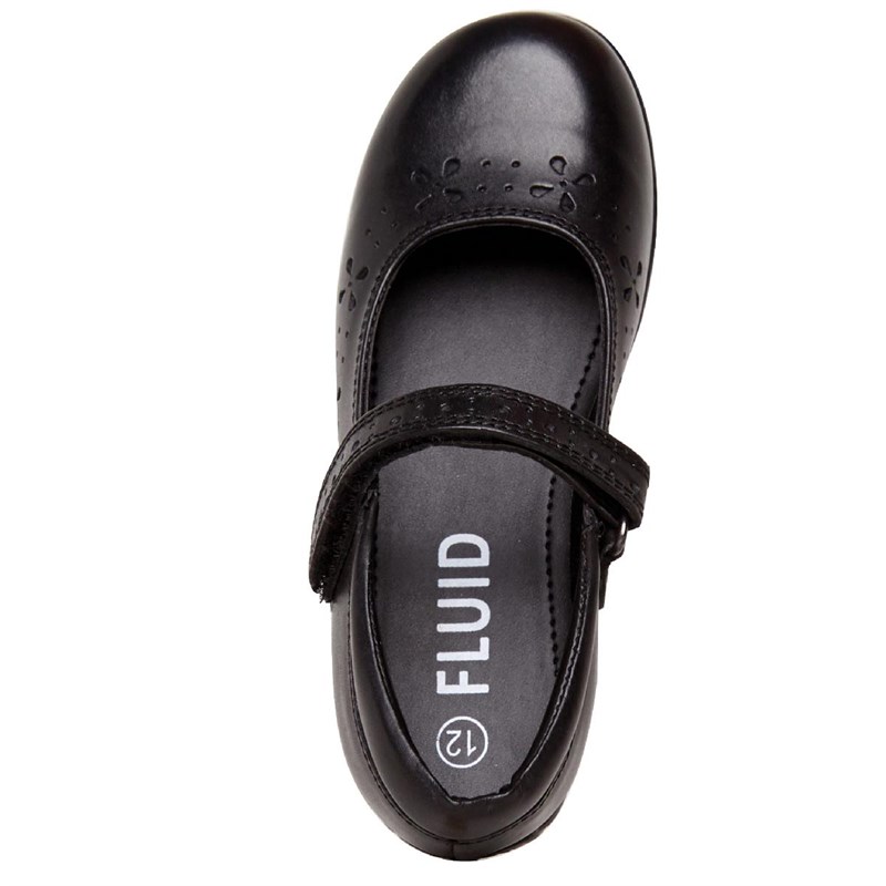 black shoes with velcro straps