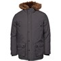 Fluid Mens Parka Jacket Dark Charcoal