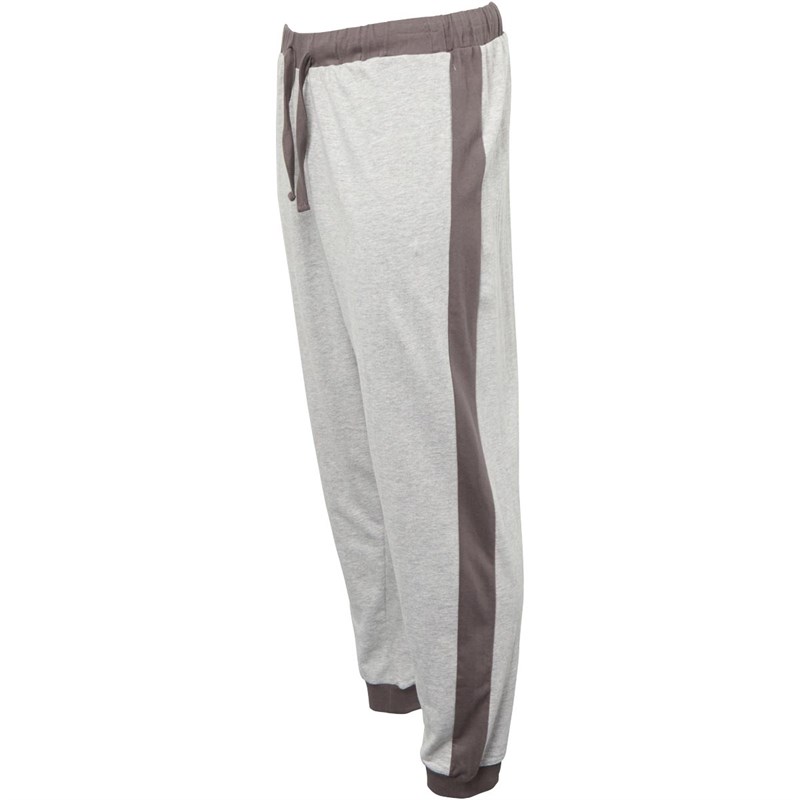 Buy Fluid Mens Long Sleeve Top And Joggers Pyjama Set Grey Marl/Black