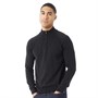 Fluid Mens 1/4 Zip Raglan Sleeve Sweater Black