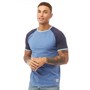 Fluid Mens Raglan/Ringer T-Shirt Blue/Navy/Dusky Blue