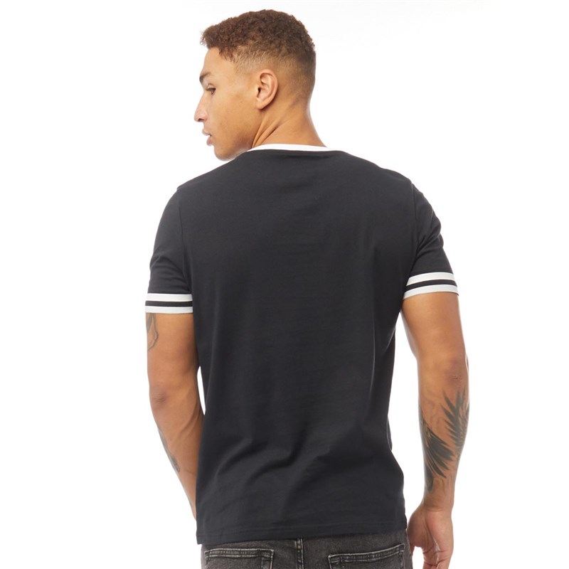 Buy Fluid Mens Striped Sleeve TShirt Black/White