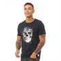 Fluid Mens Skull Print T-Shirt Black/White
