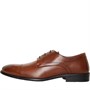 Fluid Mens Toe Cap Stitch Shoes Brown