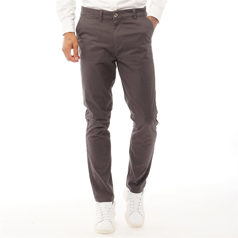 Fluid Mens Chino Trousers Dark Grey