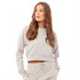 Fluid Damen Cotton/Recycled Polyester Sweatshirt Graumeliert