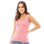 Fluid Womens Rib Vest Pink