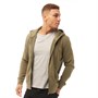 Fluid Mens Zip Through Fleece Hoodie Olive