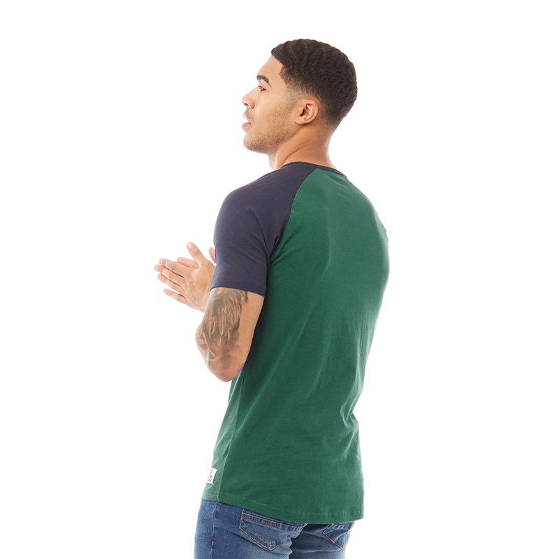 Fluid Tee-Shirt Raglan Homme Vert