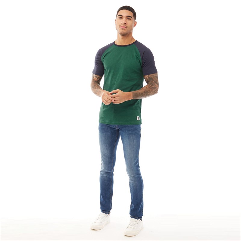 Fluid Tee-Shirt Raglan Homme Vert