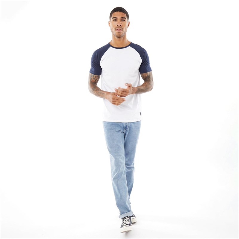 Fluid Heren Raglan T-Shirt Wit