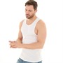 Fluid Mens Plain Muscle Back Vest White