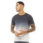 Fluid Herrer Ombre T-Shirt Grå-Blå