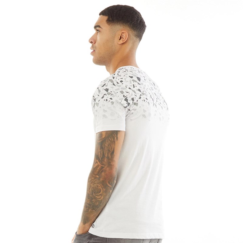 Fluid Mens Gradient Print T-Shirt White