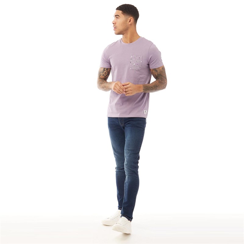 Fluid Mens Printed Pocket T-Shirt Dusk