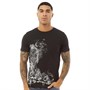 Fluid Herre Skull Side Print T-Shirt Sort