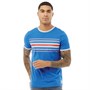 Fluid Mens Chest Stripe T-Shirt Strong Blue/Lt Blue