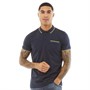 Fluid Mens Tipped Jersey Polo Shirt Navy