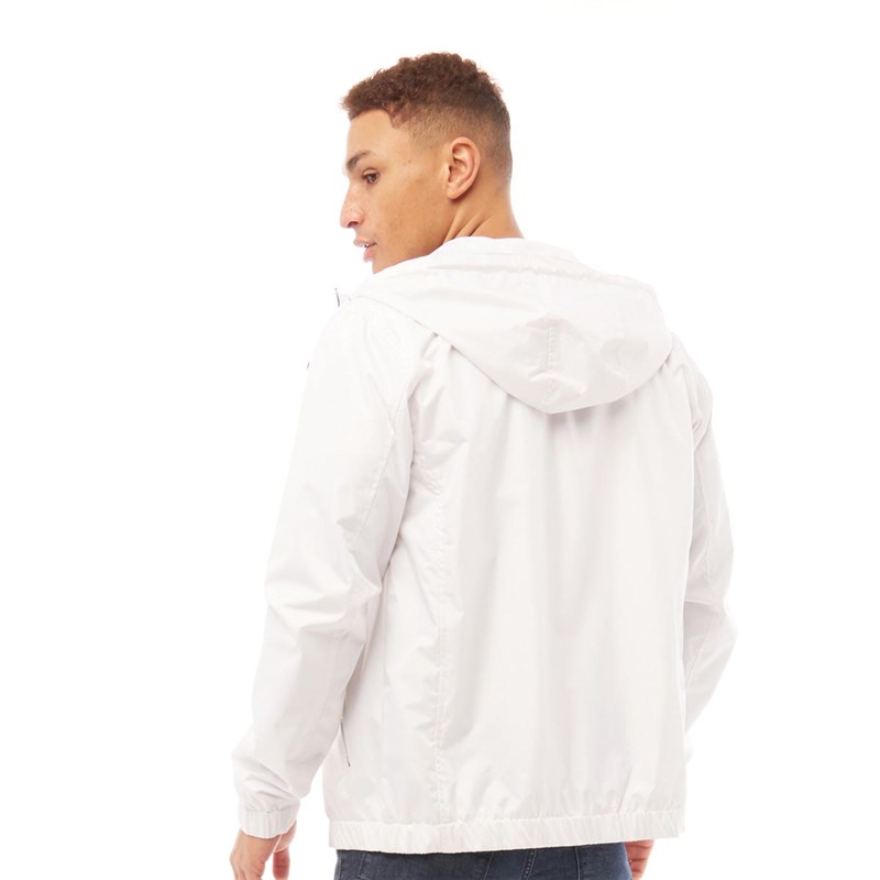 Fluid Mens Hooded Lightweight Jacket White