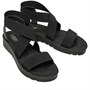 Fluid Womens Elastic Strap Sandals Black