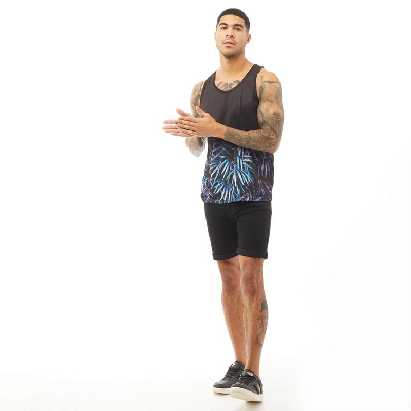 Fluid Mens Gradient Print Vest Black