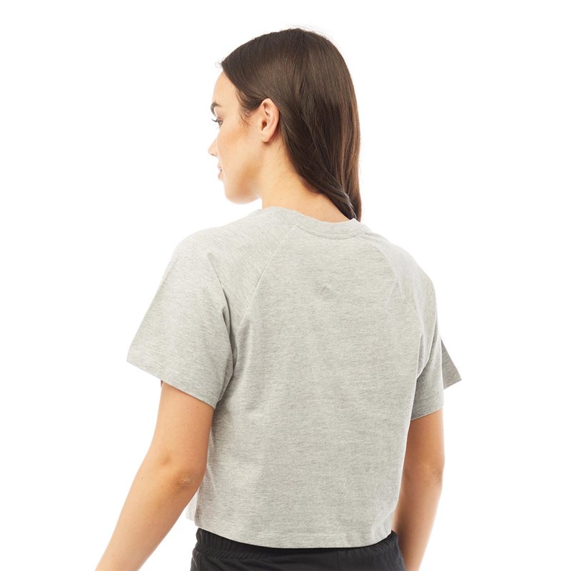Buy Fluid Womens Crop Raglan TShirt Grey Marl