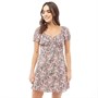 Fluid Womens Printed Button Through Mini Dress Multi