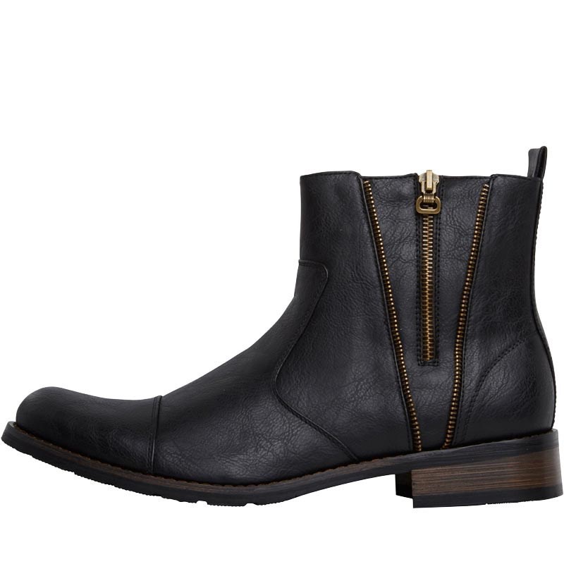 Buy Fluid Mens Zip Detail Boots Black