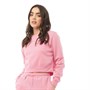 Fluid Womens Cotton Recycled Polyester Fleece Cropped Crew Neck Sweat Pink