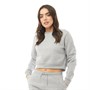 Fluid Womens Cotton/Recycled Polyester Fleece Cropped Crew Neck Sweat Grey Marl