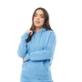 Fluid Womens Cotton/Recycled Polyester Fleece Hoodie Blue