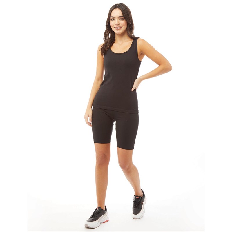 Fluid Womens Organic Cotton Vest Black