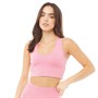 Fluid Womens Organic Cotton/Elastane Cropped Top Pink