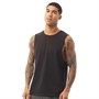 Fluid Mens Organic Cotton Loose Fit Tank Vest Black