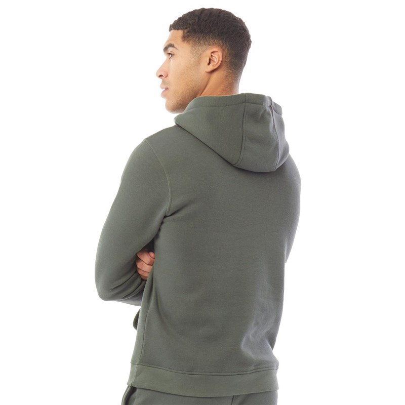 Fluid Mens Cotton/recycled Polyester Fleece Hoodie Khaki