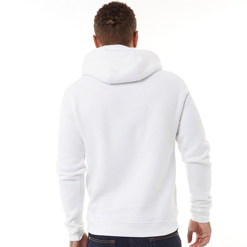 Fluid Mens Cotton/Recycled Polyester Fleece Hoodie White