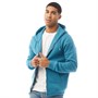Fluid Mens Cotton/recycled Polyester Fleece Zip Through Hoodie Blue