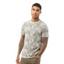 Fluid Mens Marble Print T-Shirt Grey